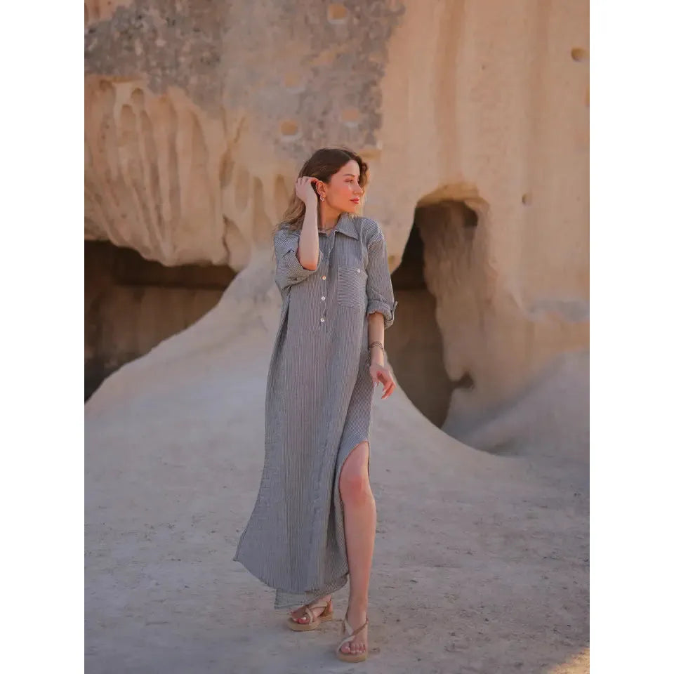 Gauze shirt dress clearance