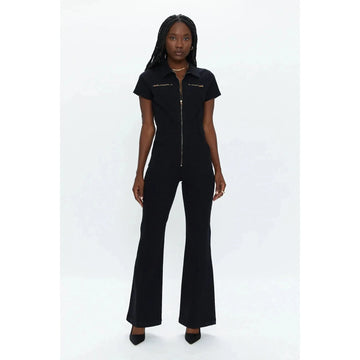 Martina Short Sleeve Flare Jumpsuit